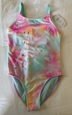 Wonder Nation Girls Unicorn One-Piece Swimsuit with UPF 50 L 10-12