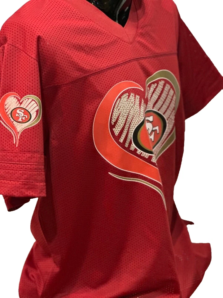 Пуловер San Francisco 49ers NFL одежда с сердечками — красный - Изображение 2 из 4