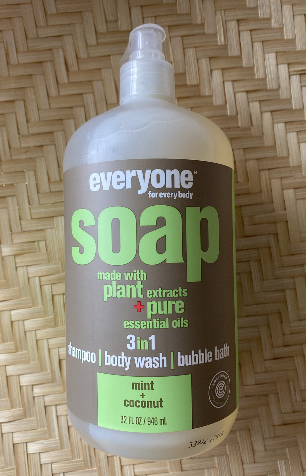 EO Everyone Soap Body Wash Shampoo Bubble Bath Liquid Mint + Coconut
