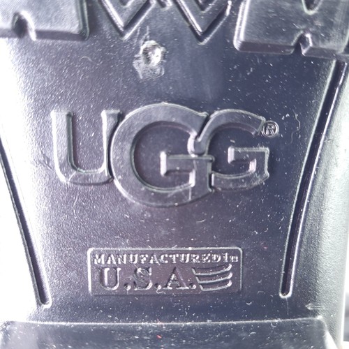Ugg Boots Shaye Rain Rubber Boots Polka Dot Pull On Shoes Fur Lined Soles Size 8 - 第 6/7 張圖片