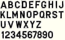 Seachoice 3" Gothic Letters  Numbers44; Black 74191