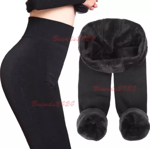 Womens Leggings for Winter Thermal Leggings for Womens Thermal Bottoms,  Thick Fur Fleece Lined Leggings for Girls Ladies UK Plus Size 10-12 :  : Fashion