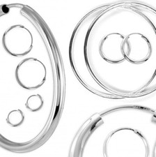 CREOLEN 9 - 80 mm OHRRINGE DAMEN HERREN KINDER SILBER 925 ECHTSCHMUCK GROß KLEIN