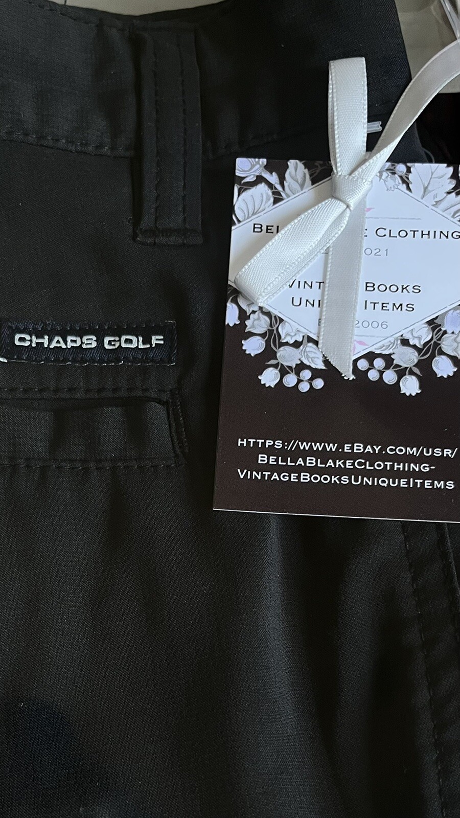 Chaps Shorts size 30 Men's Black Golf Cargo Polyester… Gem