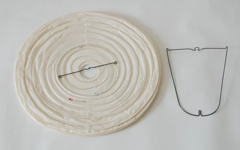 Isamu Noguchi Akari 50ES Lámpara Colgante Washi Pantalla de Luz con Marco 100% AUTÉNTICA Foto 2 de 4