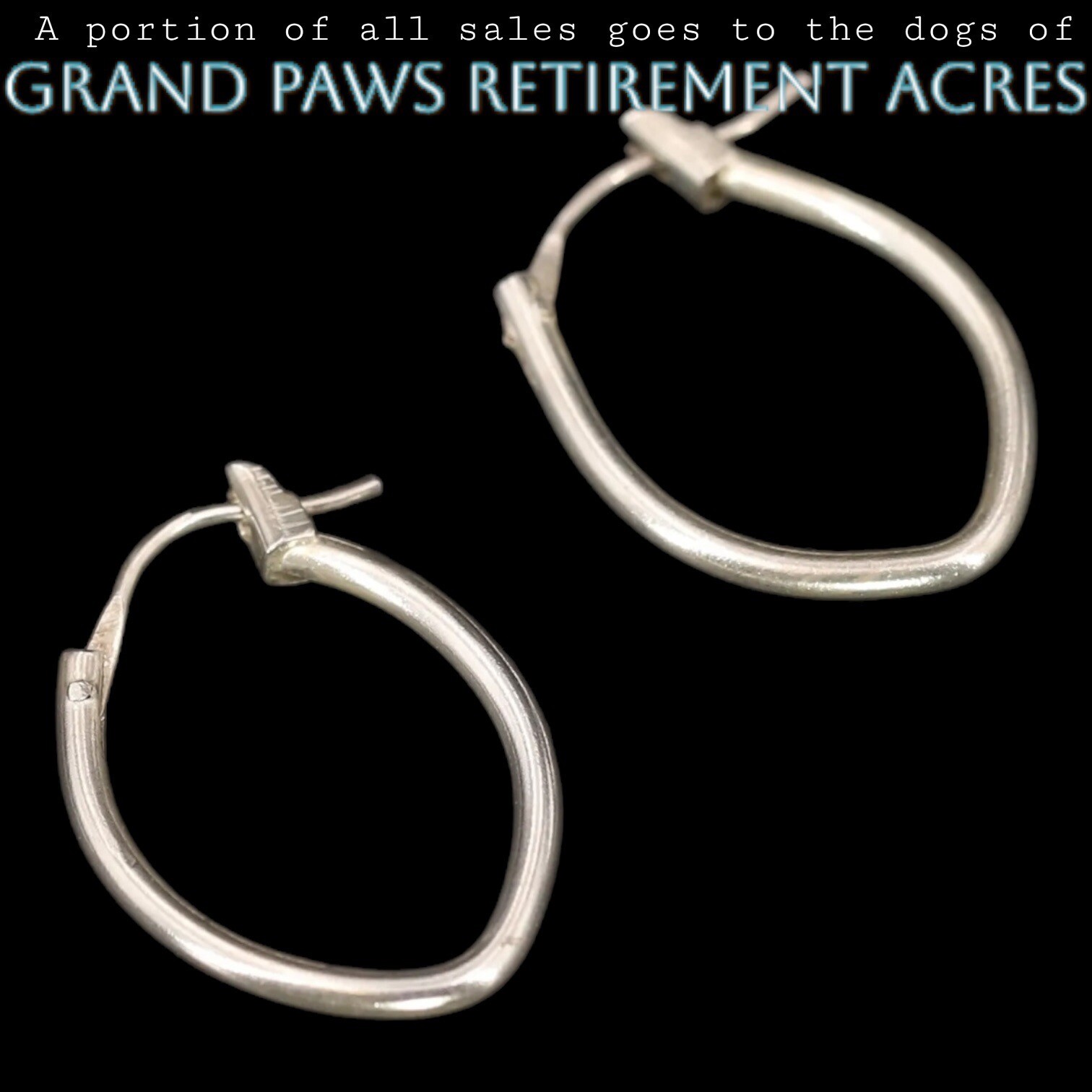 Sterling Silver - Solid Teardrop Hoop Earrings - … - image 2