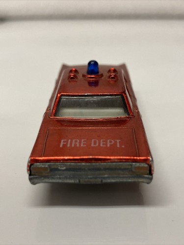 Hot Wheels Redline Cruiser Fire Dept. Chief “1968” Red Made in United States - Picture 3 of 8