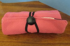 NEW/unused handmade cloth fold up/roll up crochet hook or pen  pencil holder
