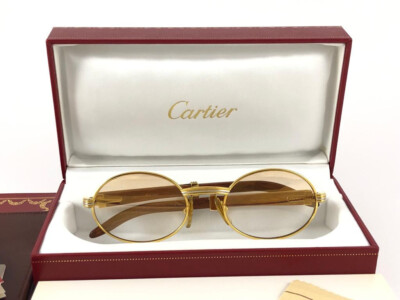 NEW VINTAGE CARTIER GIVERNY 18K GOLD & WOOD 51/20 FULL SET FRANCE