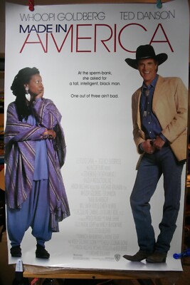 MADE IN AMERICA Orig. SS Movie Poster 1993   WHOOPI GOLDBERG  TED DANSON