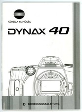 MINOLTA Kamera Bedienungsanleitung DYNAX 40 User Manual Anleitung (Y333