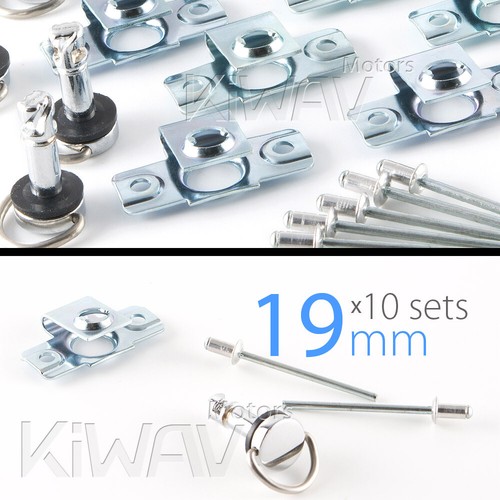 KiWAV 1/4 Turn Quick Release Fastener Fairing rivet on 19mm 10 Pieces ...