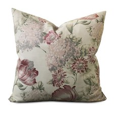 Pink Purple Floral Decorative Pillow Cover 24x24