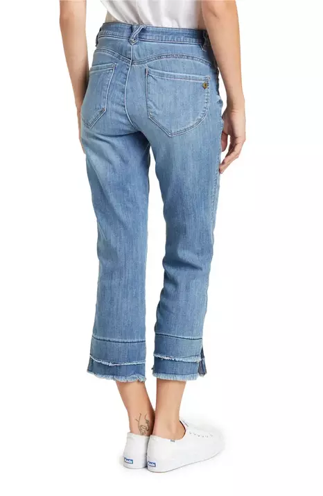 Mid-rise technical flared pants