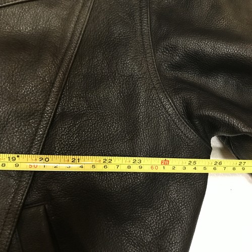 Chaqueta de cuero Wilsons para hombre con cremallera aislamiento aislante X-grande marrón/negro - Imagen 15 de 17