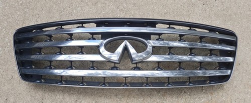 c 2003 2004 2005 Infiniti FX35 FX45 Front Upper Grille Chrome - Picture 3 of 9