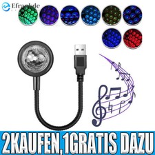 USB-Nachtlicht 360° Rotierende Mini Discokugel Autodach Atmosphäre Lampe Party