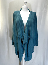 M&co Brand Women's Cardigan Uk Size 18 Teal Acrylic Long Sleeves Wrap Over