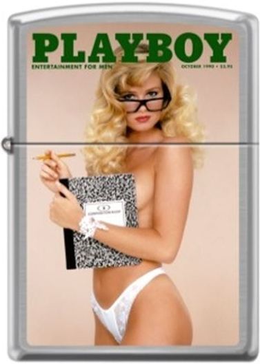 Zippo Playboy October 1990 Cover Street Chrome Windproof Lighter NEW RARE. Available Now for 20.13