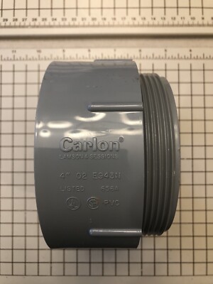 4'' Male PVC Terminal Adapter for Conduit Carlon E943N - Lamson & Sessions