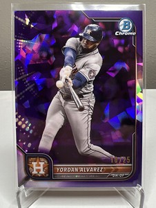 2022 Bowman Chrome Sapphire Yordan Alvarez #36 Purple Parallel 10/25 Astros