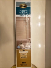 Hampton Bay Alabaster Cordless Room Darkening 1 in. Vinyl Mini Blind for Window 