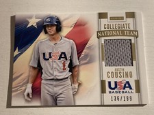 2013 Panini USA Baseball Game Used Jersey /199 Austin Cousino 8