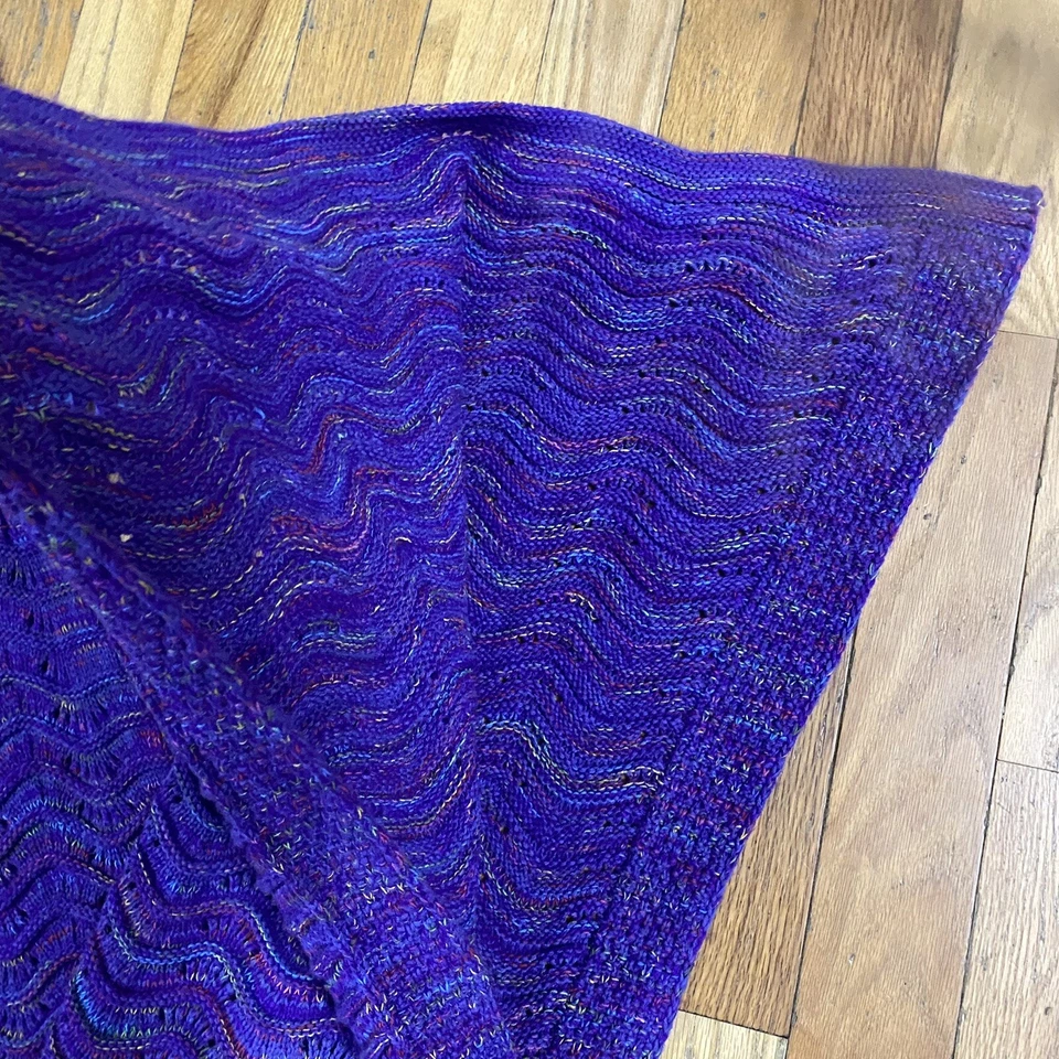 Ручной работы фиолетовый русалка хвост одеяло крючком вязаный взрослый размер 6' длиной - Изображение 3 из 4