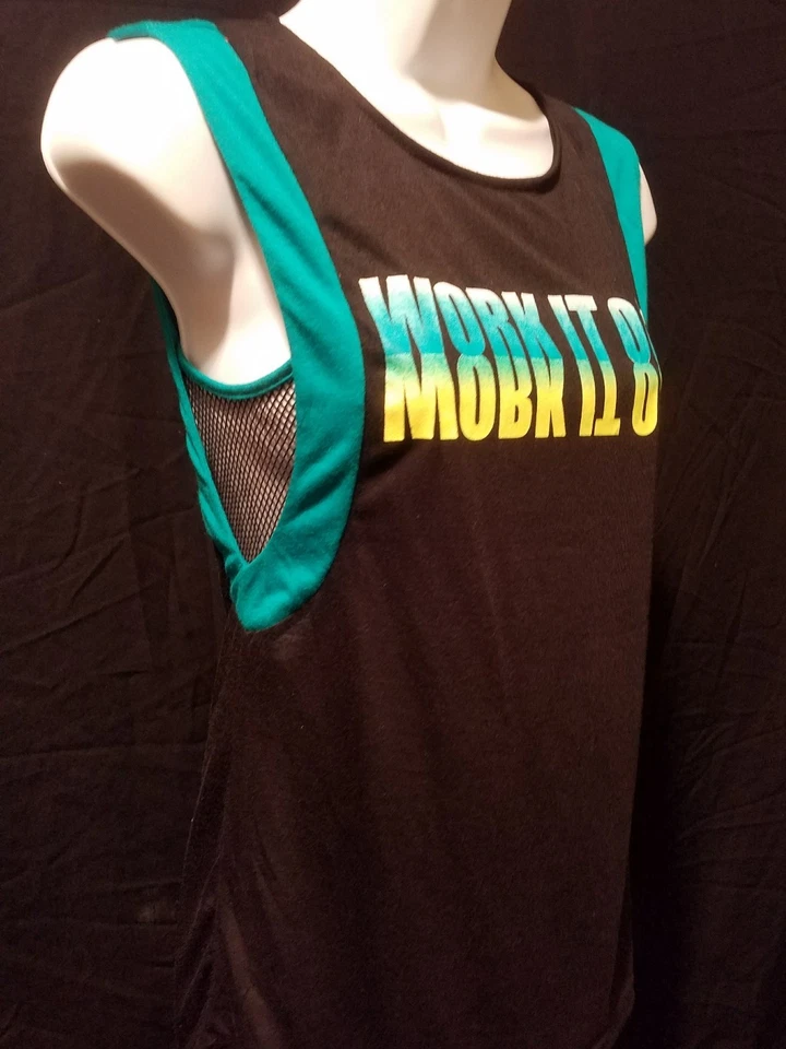 CAMISETA ENERGIE NEGRA VERDE FITNESS GIMNASIO MANGA CORTA WORK IT OUT XS XSMALL Foto 4 de 4