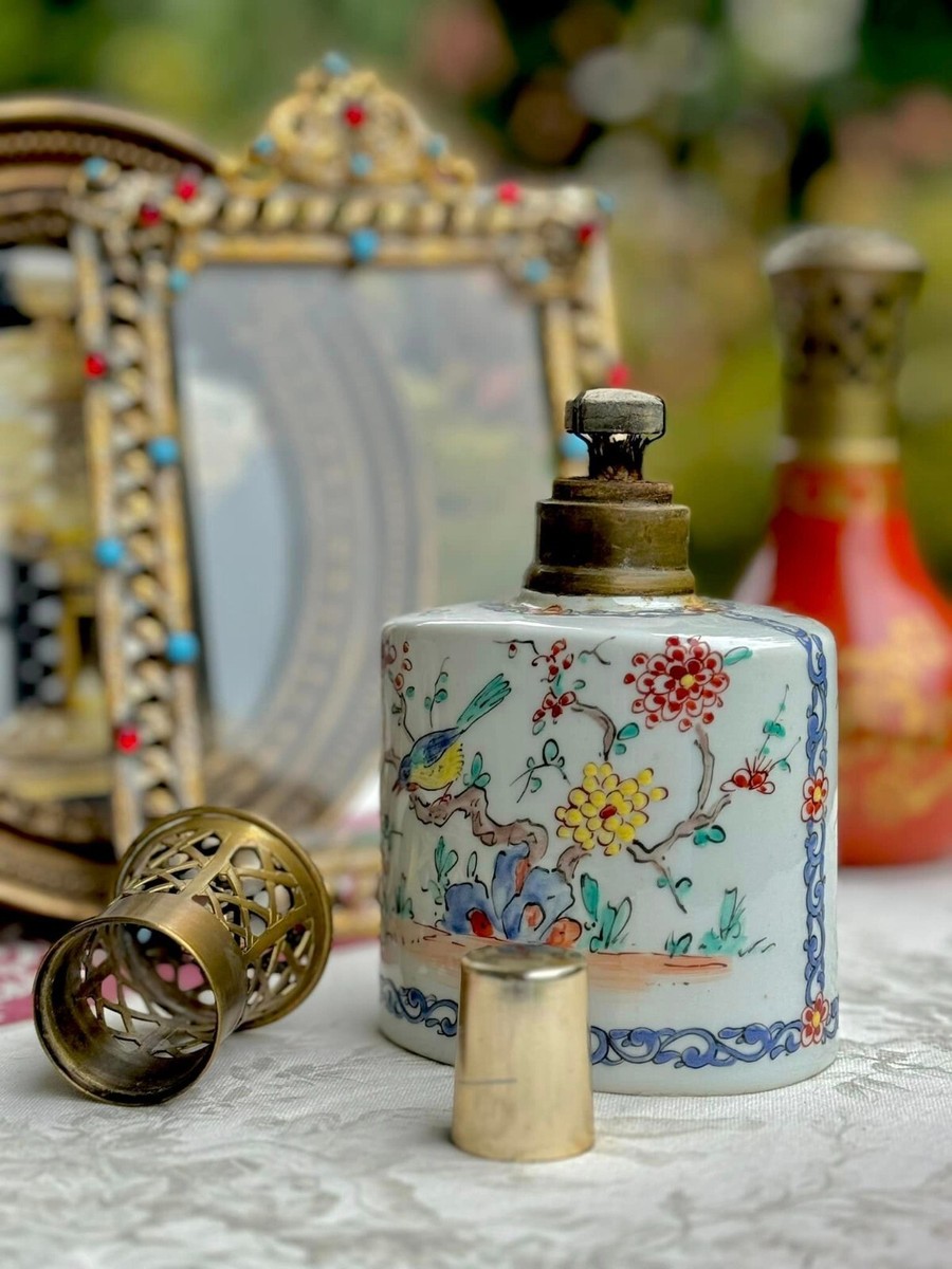Lampe Berger Ancienne En Porcelaine émaillée Multicolore – Diffuseur De Parfum Vintage, Made In France