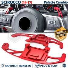PALETTE Cambio al Volante per VW Scirocco 3 14-17 Ricambio in Alluminio Rosso