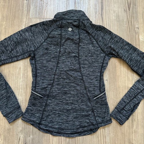 Lululemon Base Runner 1/2 Zip Pullover Damen belüftet grau Reißverschlusstasche ohne Etikett - Bild 4 von 5