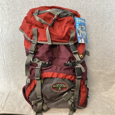 NEW! Ferrino Summit 75 Backpack Red Purple Padded Straps Rucksack Supertex