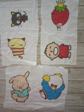 sanrio hello kitty fun fabric scrap 3 to 5 inch 6 character 3pc #1003