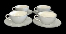 Set Of 4 Lenox L6 Gray Coupe with Platinum Tr...