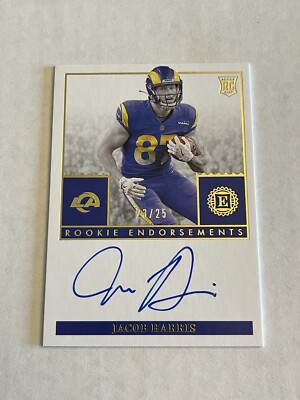 2021 Panini Encased - Rookie Endorsements Jacob Harris /25 Rams Eagles