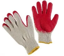 240 Pairs Red Latex Rubber Palm Coated Work Safety Gloves