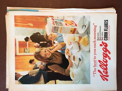 g1n ephemera 60er Jahre Werbung kellogg s cornflakes the best to you every morning 