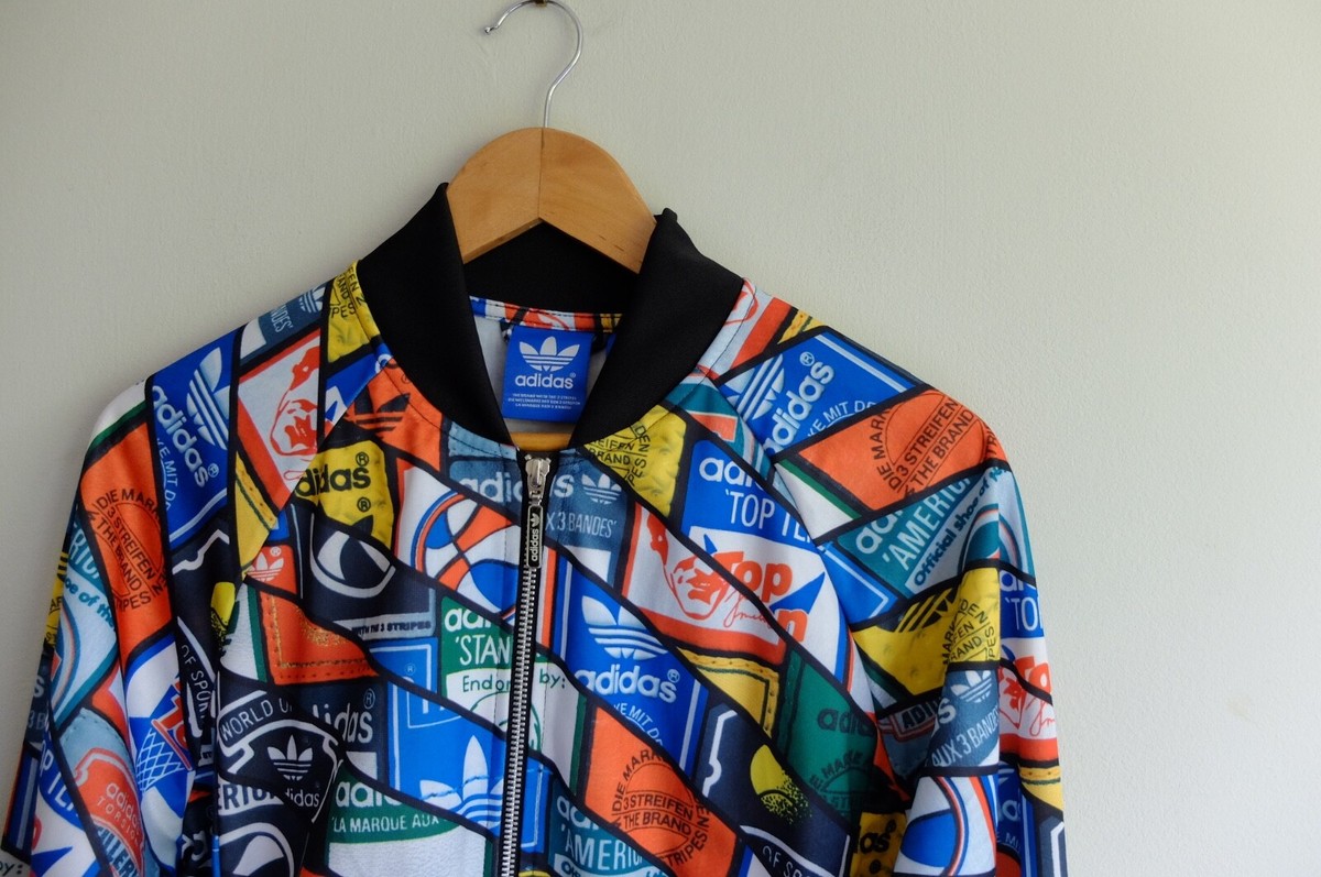 Adidas Originals multicoloured Superstar labels collage TT
