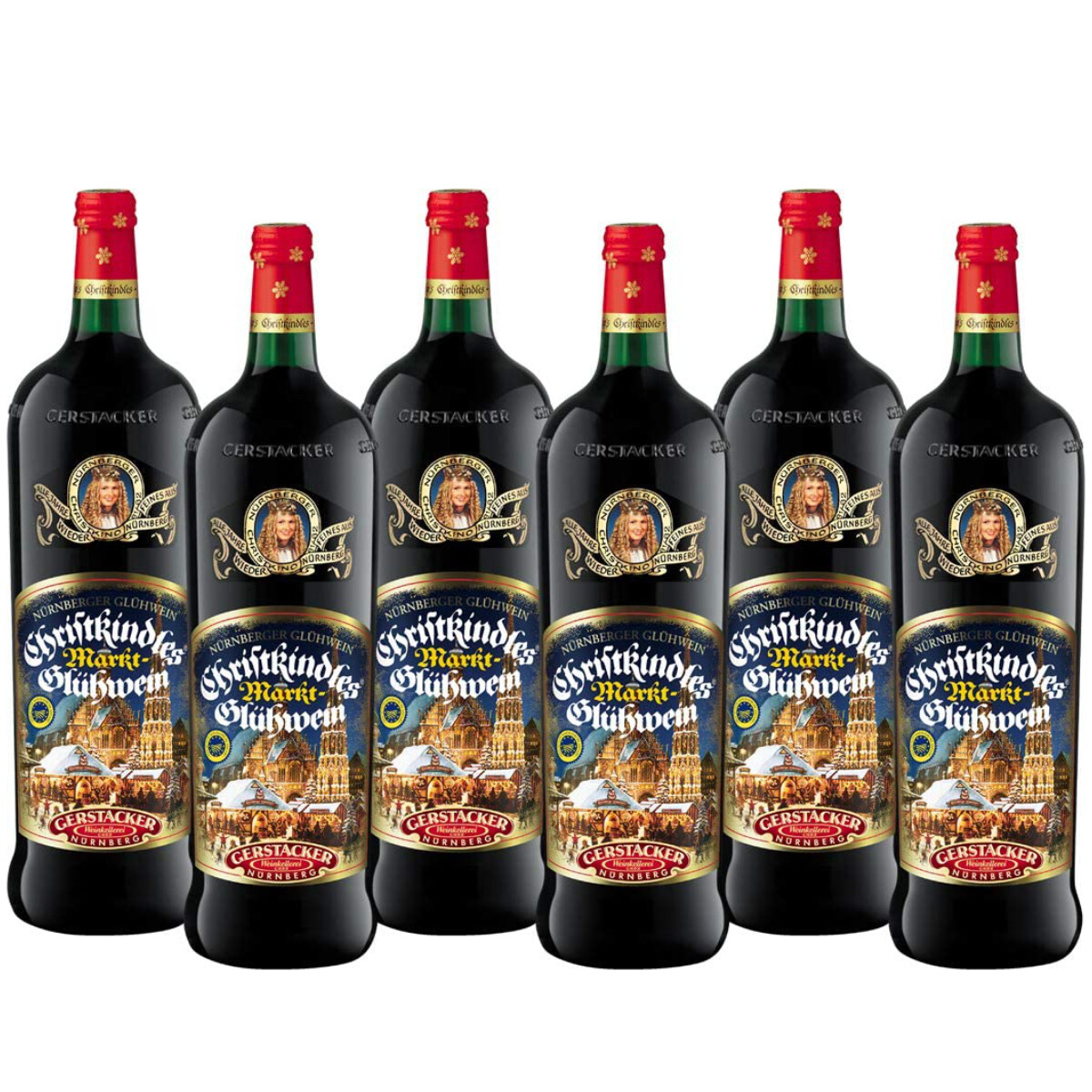 Gerstacker Nürnberger Christkindles Markt Glühwein 1000ml 6er Pack
