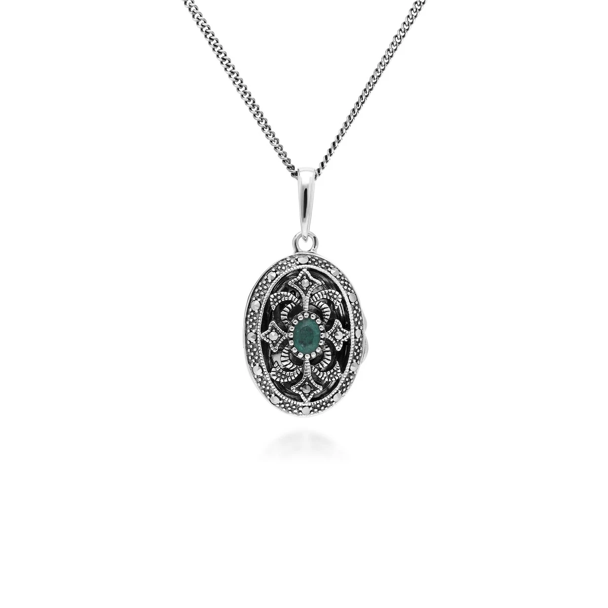 Collana Con Ciondolo Ovale Blu Simulato Argento Placcato Regalo Per Lei Ragazza - Foto 3