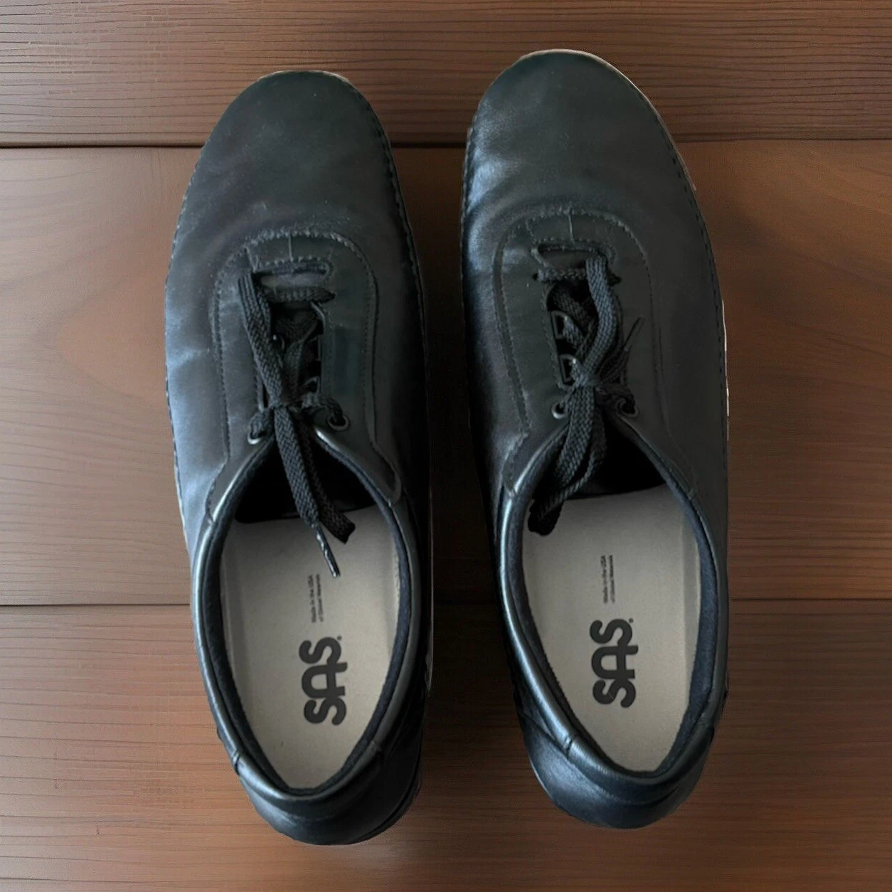 SAS Women’s Black Travelers Lace Up Walking Shoes Size 11 S (Slim) Made In USA