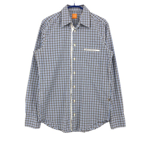 HUGO BOSS Homme  Rikard_53 Slim Fit Plaid Flanelle Long Manche