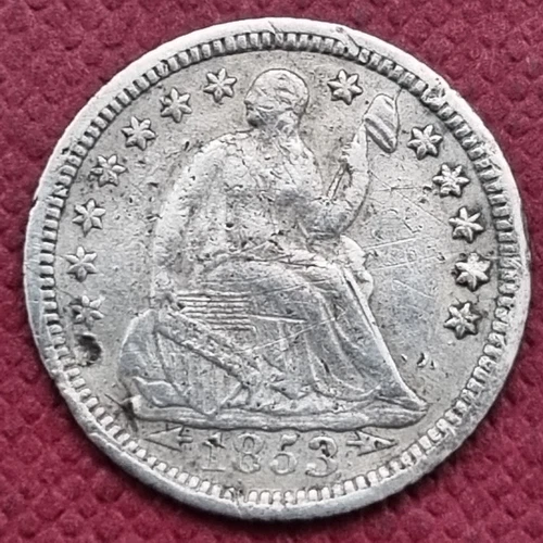1853 O Seated Liberty Half Dime 5c Better Grade VF - XF #56086