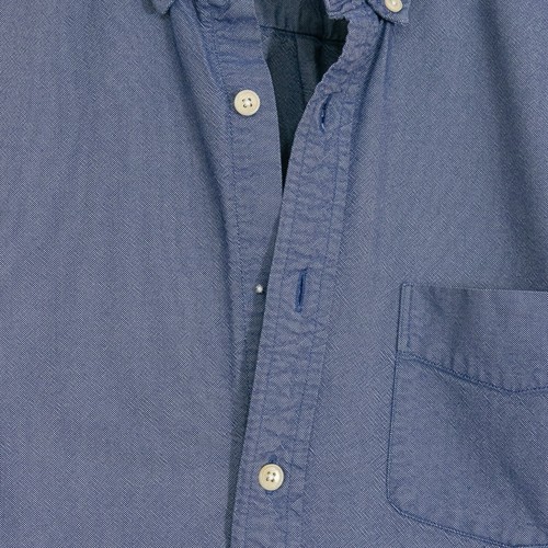 J.Crew Button Up Oxford Shirt Mens Medium - Long Sleeve Distressed Slim Fit Blue - Picture 3 of 9