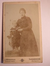 Schrobenhausen - stehende Frau & Junge im Matrosen-Anzug / CDV