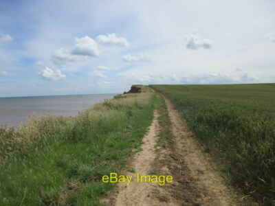 Photo 6x4 Cliff top path Hilston The road which even recent OS maps mark  c2017