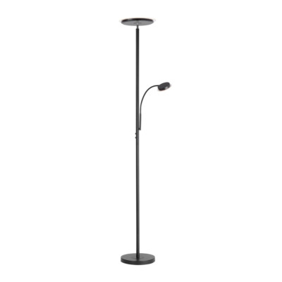 LED Stehleuchte schwarz Leuchten Direkt 11709-18 HANS Lesearm schwenkbar