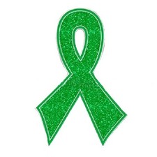 Green Awareness Ribbon Pin Sparkling Bling Cancer Cause Syndromes Illness New