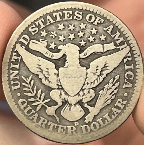1911-D Barber Quarter VG - Picture 2 of 2